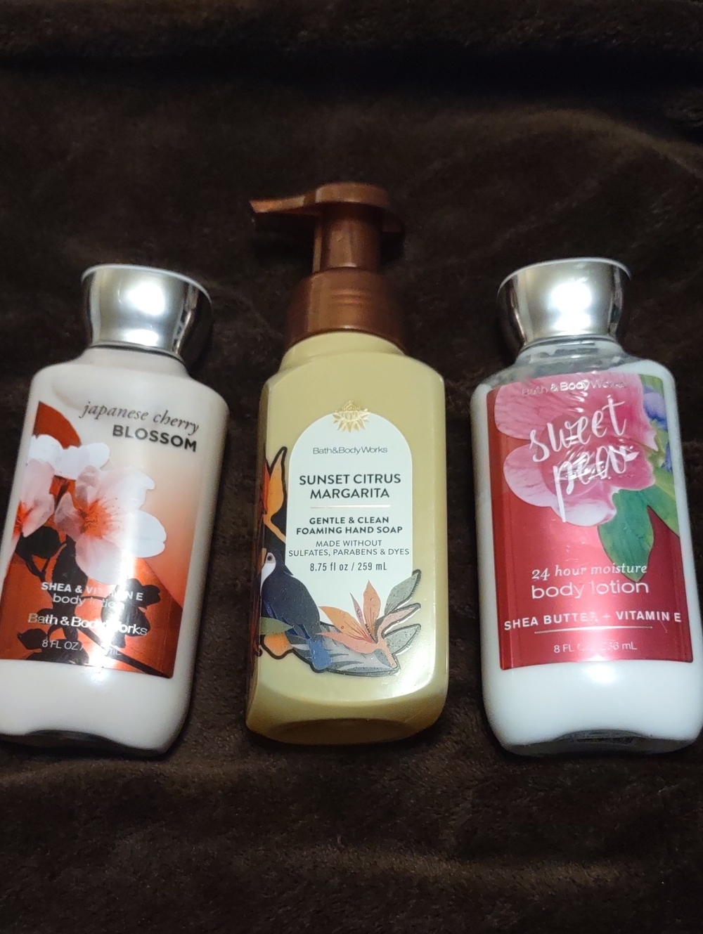 Bundle Of Two Bath & Body Works Body Lotions And One Foaming Hand Soap .